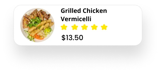 Best grilled chicken vermicelli bowl in Regina, SK